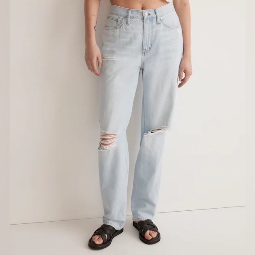 {{madewell}} The Slouchy Boyjean in Wrightlane Wash